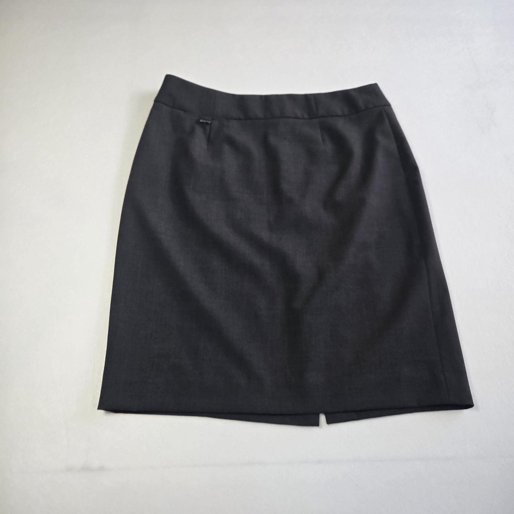 Calvin Klein Pencil Skirt Womens 4P Gray Excellent Professional Lined Career